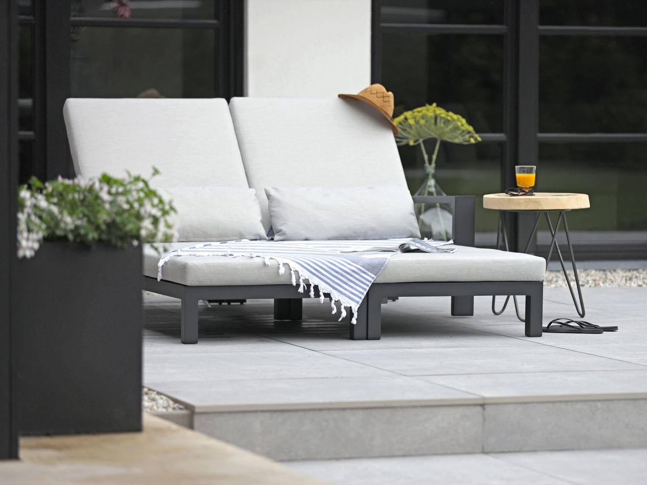 Bellagio Vezzano Gartenliegen-Set 2-teilig mit Rad   Rabatt: 23 %