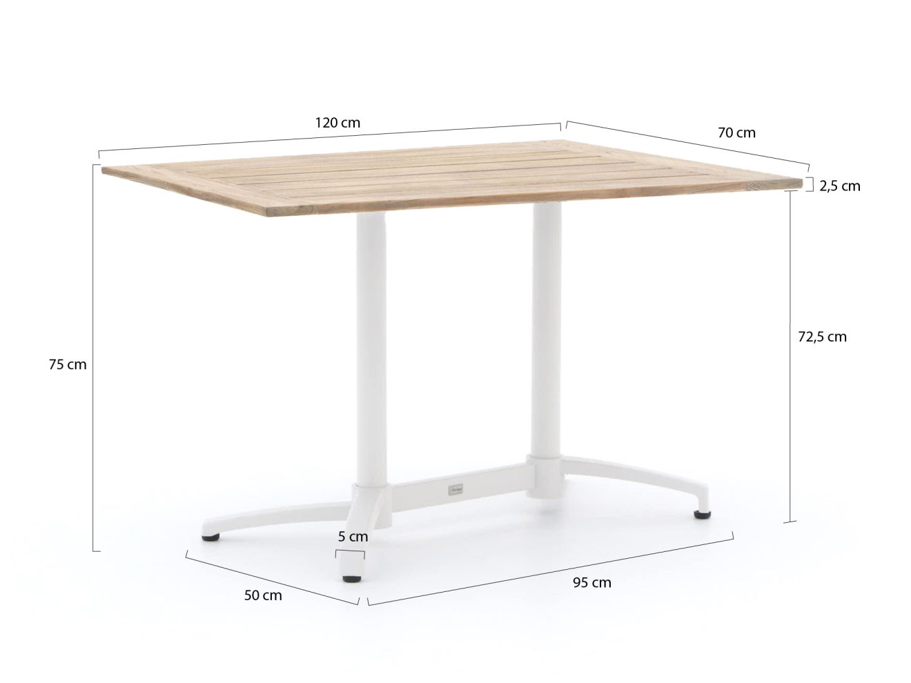 Bellagio Canzo Gartentisch klappbar 120x70x73 cm günstig online kaufen