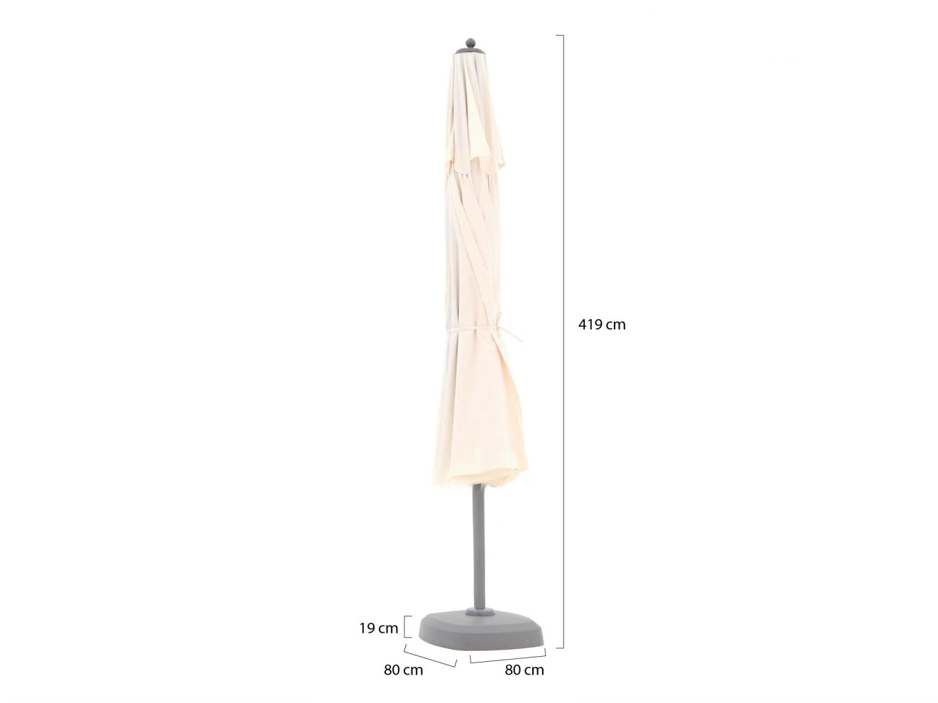 Shadowline Java Sonnenschirm 400x400 cm Weiß  Rabatt: 20 %