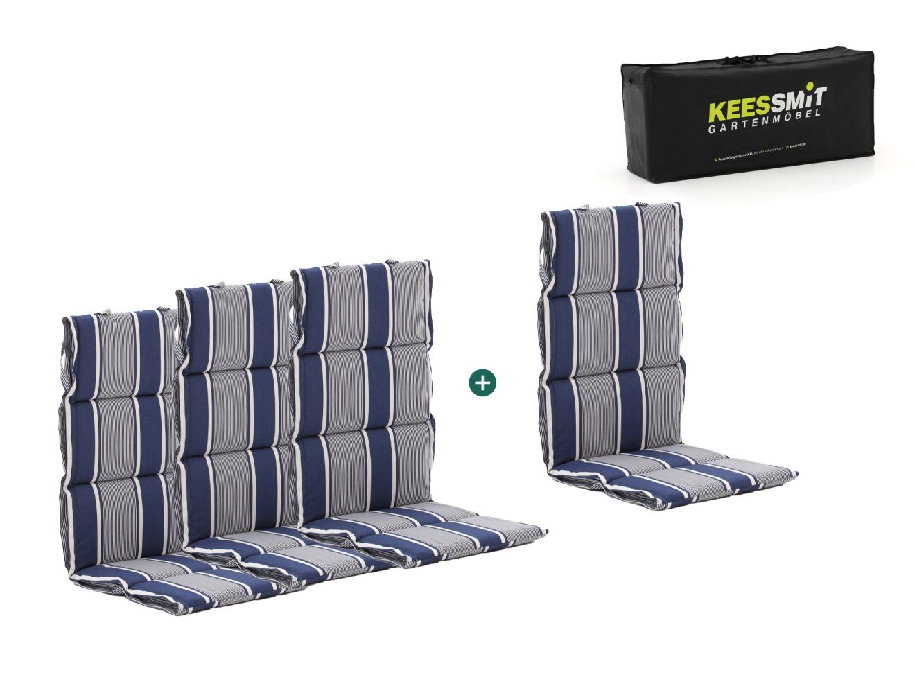 Madison Fiber hoog tuinkussen set van 4 Grau  Rabatt: 33 %