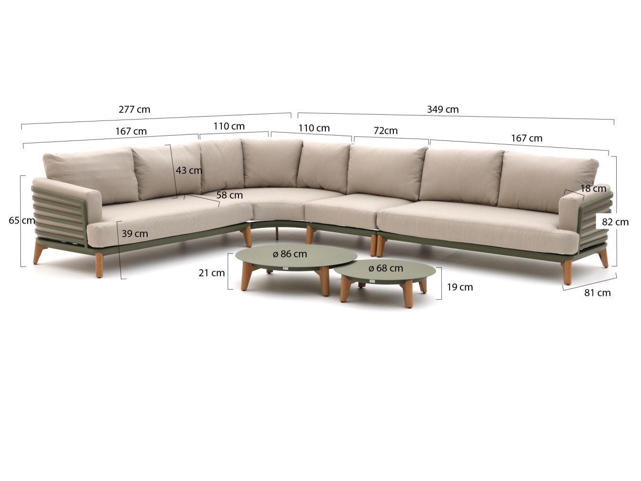 Bellagio Esenta Ecklounge-Set 6-teilig l...