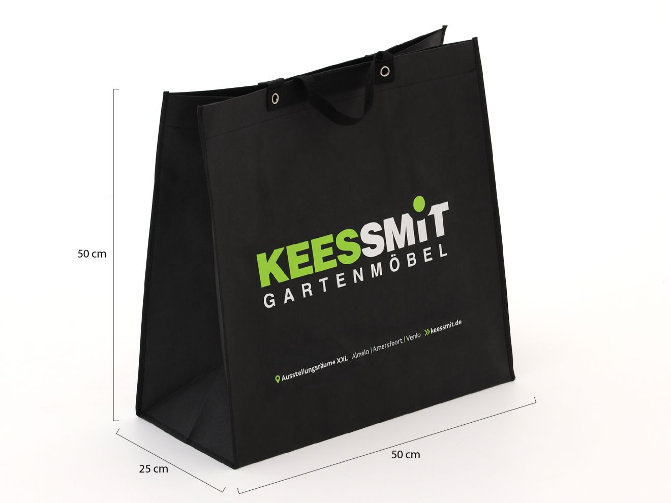 Kees Smit Shopper 50x50x25 cm - DE Schwarz Kees Smit Shopper 50x50x25 cm - DE Schwarz