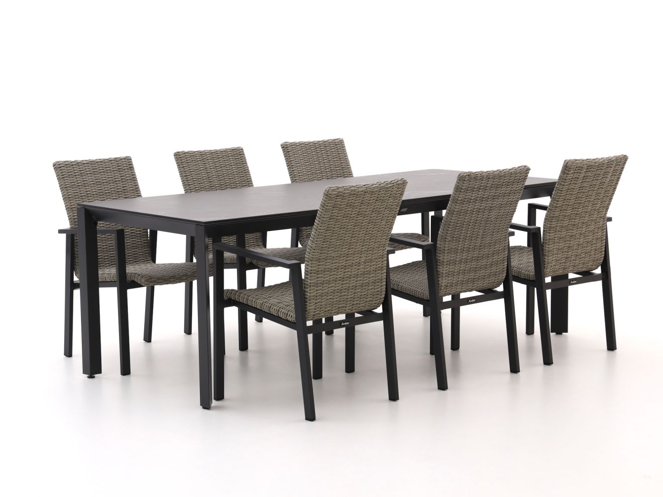 Manifesto Villongo/Sestino 220 cm Gartenmöbel-Set 7-teilig stapelbar günstig online kaufen