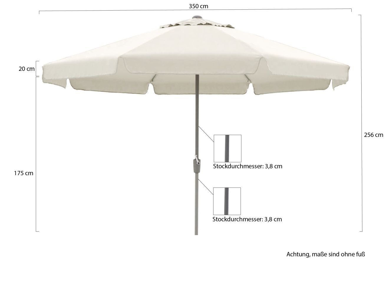 Shadowline Aruba Sonnenschirm ø 350 cm günstig online kaufen