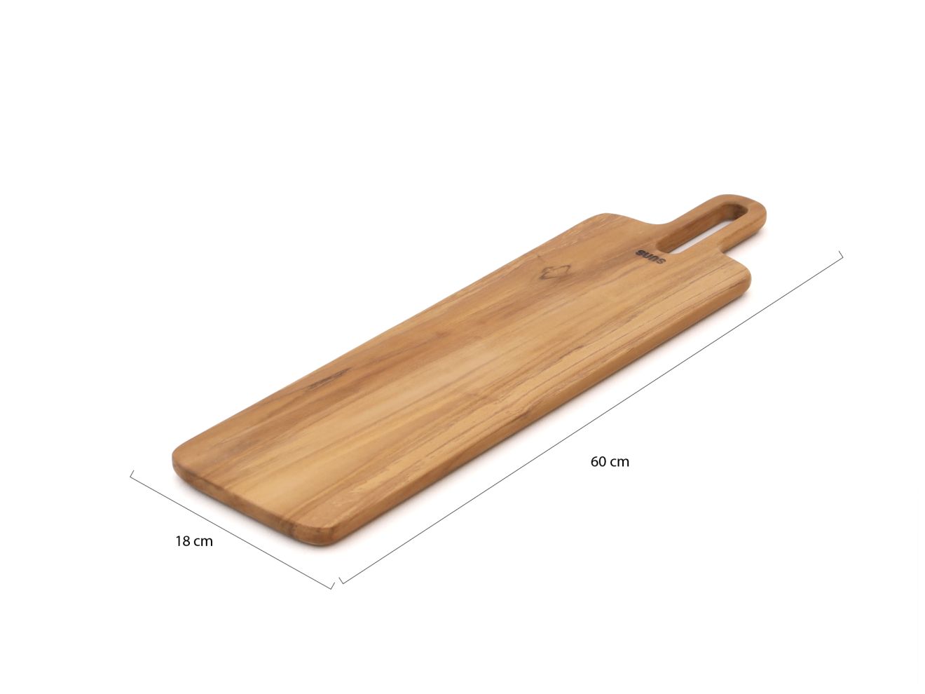 SUNS Assi Tablett 60x18 cm Braun