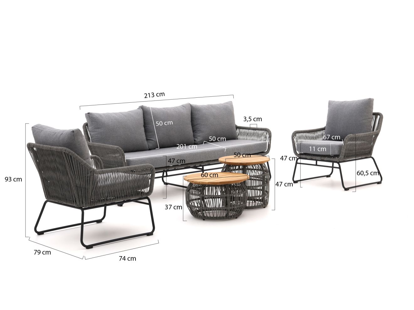 Intenso Isorella Sessel-Sofa Lounge-Set ...