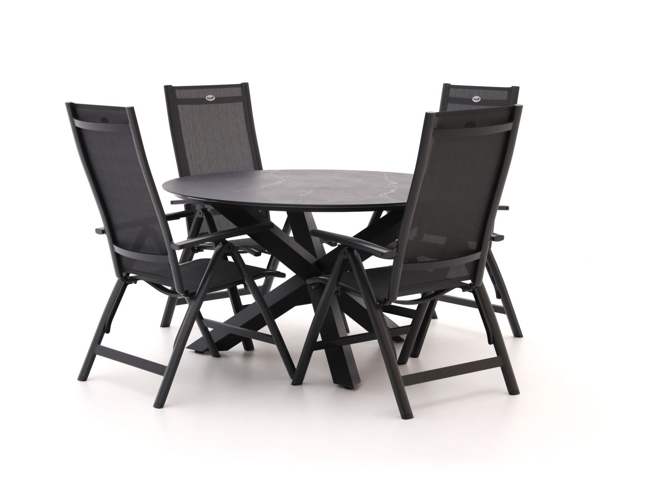 Hartman Troy/Lodola ø 130 cm Gartenmöbel-Set 5-teilig verstellbar günstig online kaufen