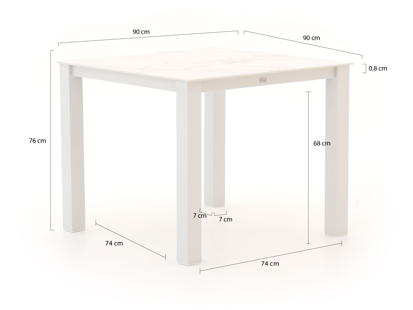 Bellagio Lagundo Gartentisch 90x90 cm günstig online kaufen