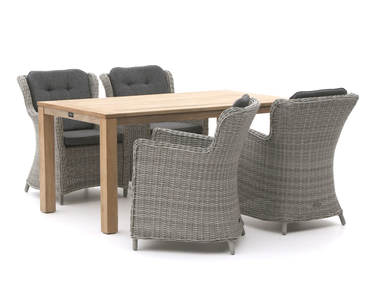 Intenso Milano/ROUGH-S 160 cm Gartenmöbel-Set 5-teilig Braun  Rabatt: 30 %