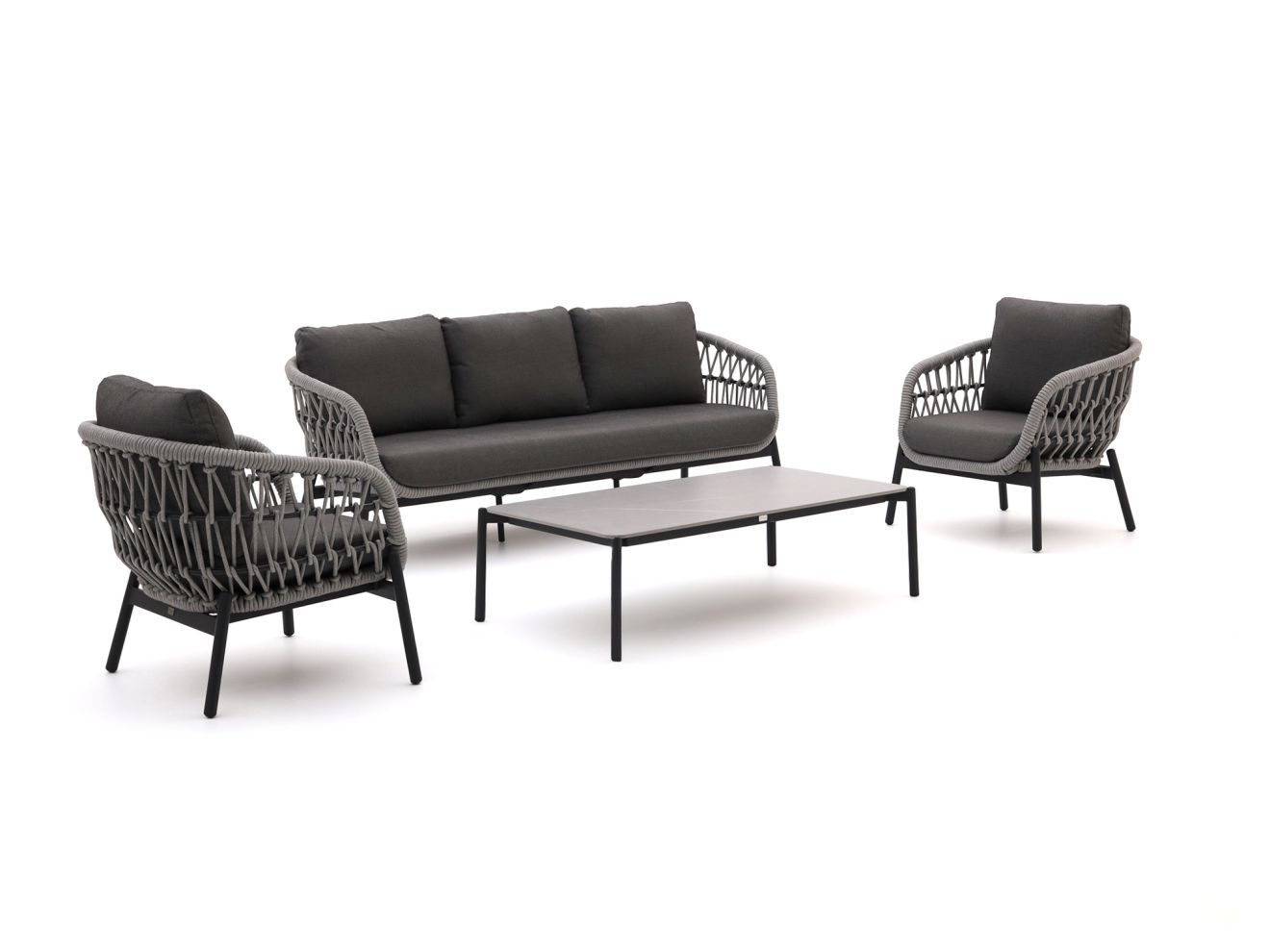 Bellagio Cupello Sessel-Sofa-Lounge-Set 4-teilig Grau 0x0cm Rabatt: 14 %