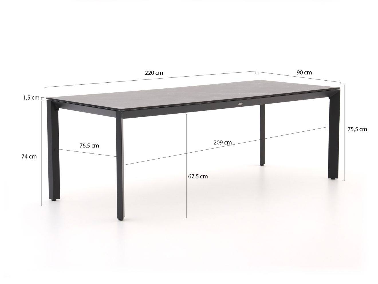 Bellagio Lugo/Sestino 220 cm Gartenmöbel-Set 7-teilig günstig online kaufen