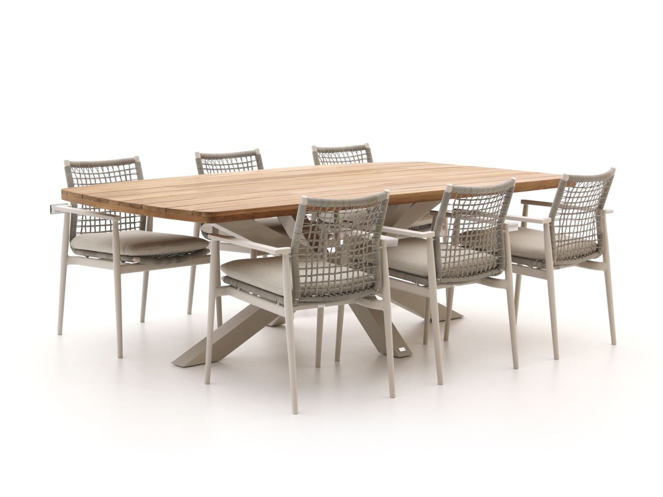 Bellagio Pizzoli/Induno Dänisch oval 240 cm Gartenmöbel-Set 7-Teilig Stapel günstig online kaufen