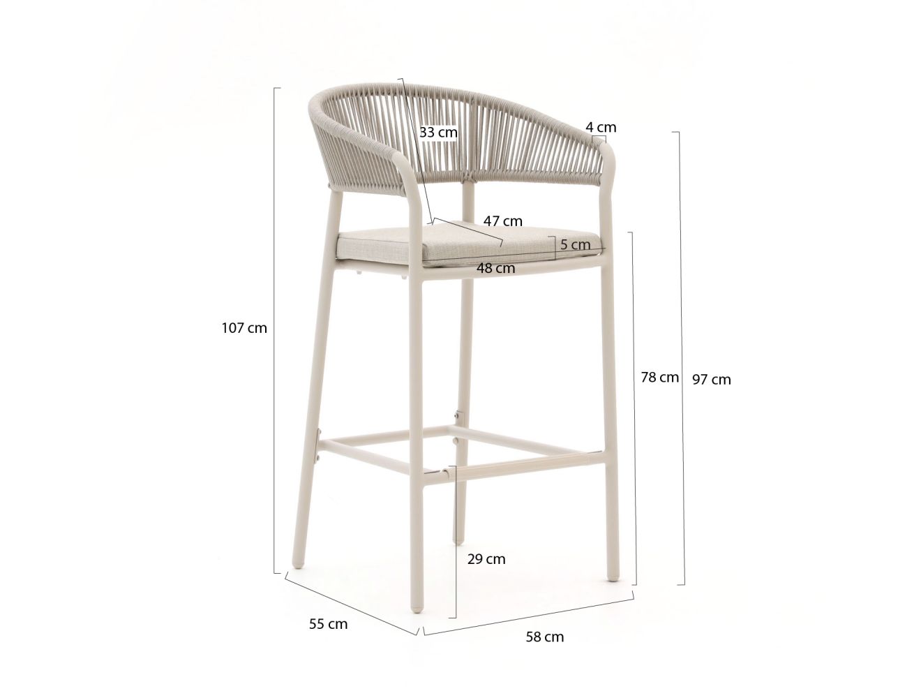 Bellagio Nova Siri/Trecenta 225 cm Gartenbar-Set 7-Teilig günstig online kaufen