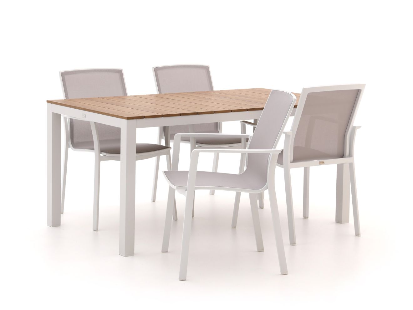 Bellagio Dranera/Fidenza 160 cm Gartenmöbel-Set 5-teilig stapelbar Grau  Rabatt: 21 %