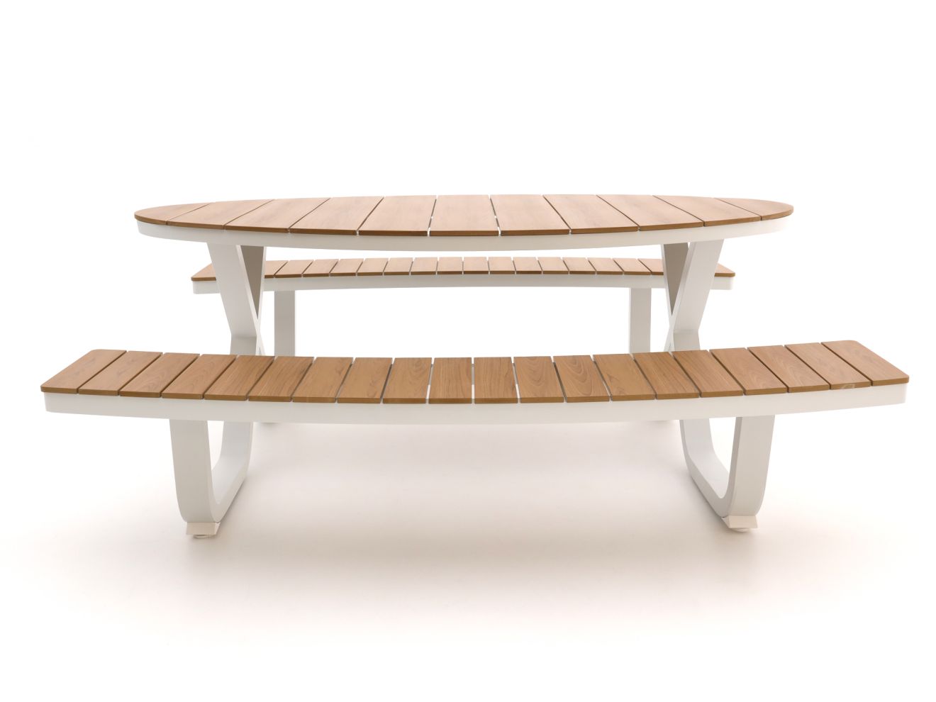 Bellagio Fidenza Picknicktisch 216x200x75 cm Weiß  Rabatt: 22 %