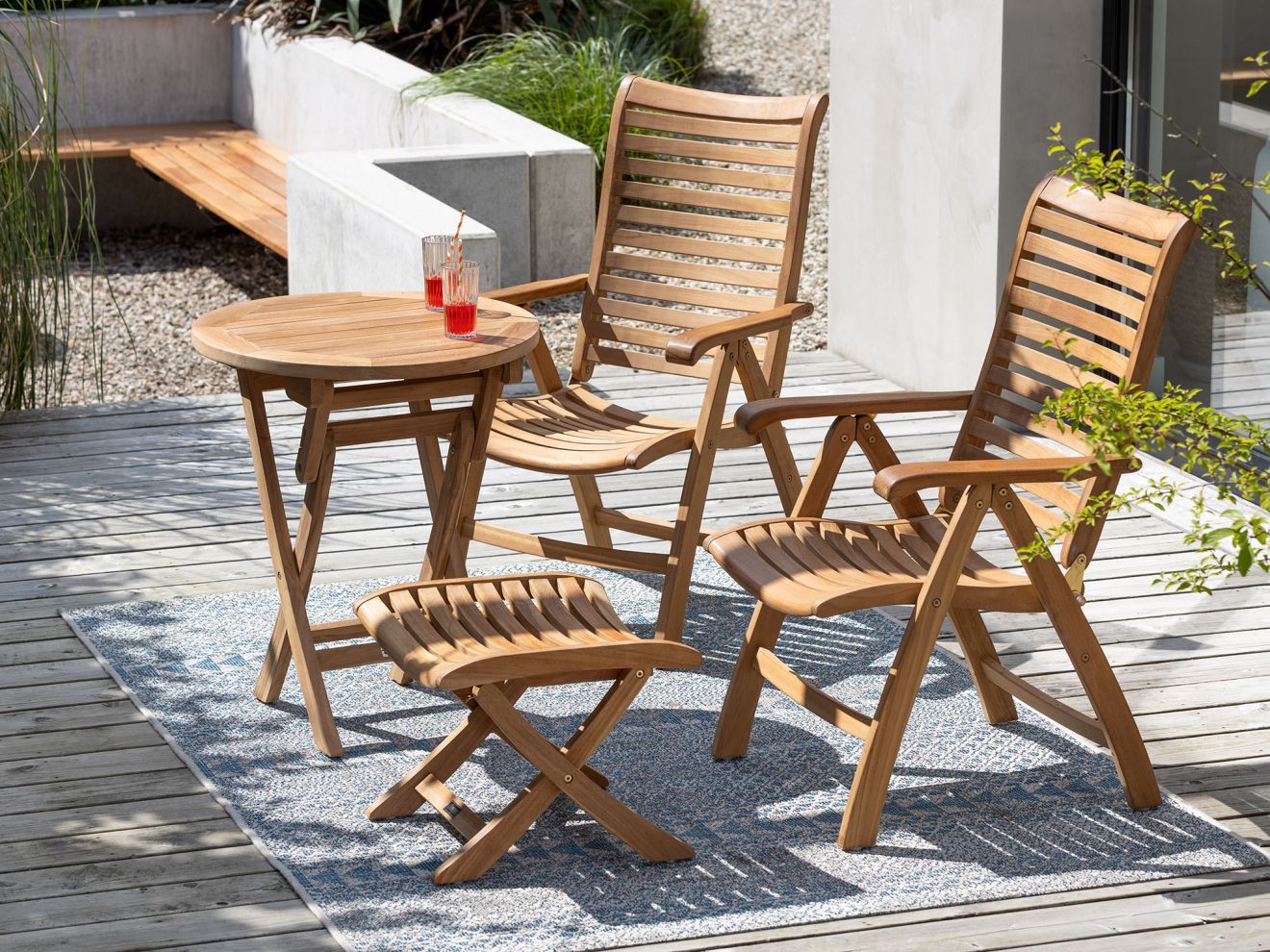 Sunyard Corby Gartenhocker (2 Positionen) Braun  Rabatt: 18 %