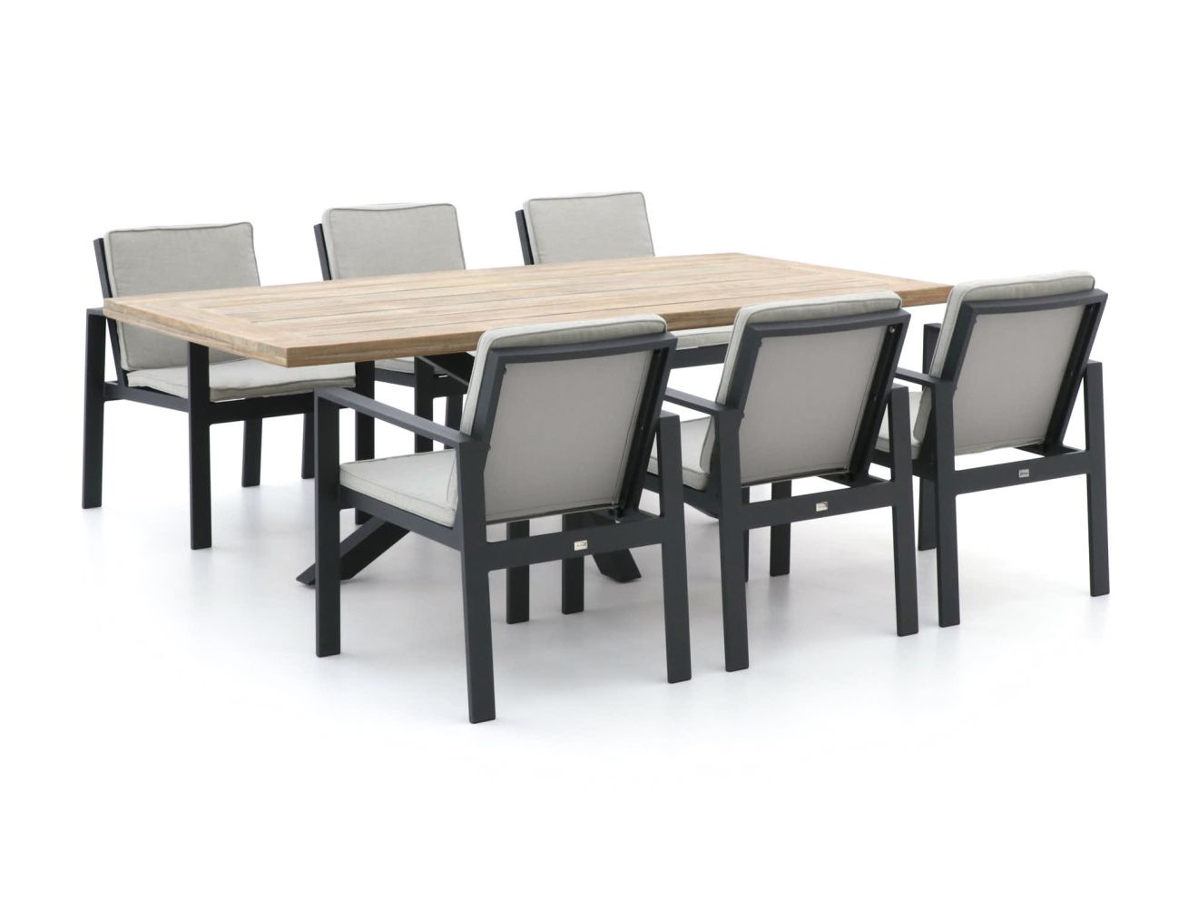 Bellagio Vezzano/Montorio 220 cm Gartenmöbel-Set 7-teilig Grau  Rabatt: 25 %