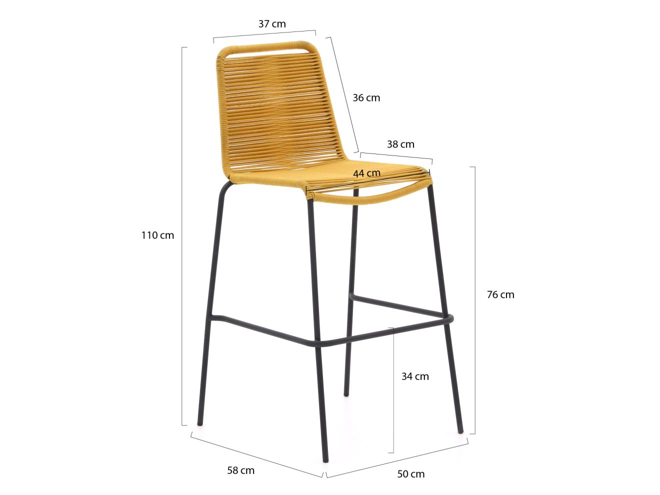 Manifesto Mussa Barhocker Outdoor stapel...