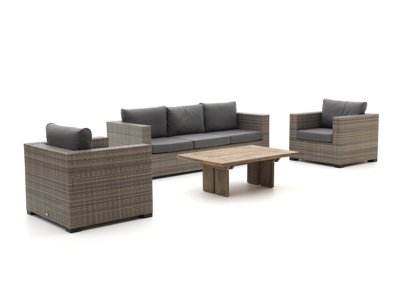 Forza Giotto/ROUGH-L 120 cm Sessel-Sofa Lounge-Set 4-teilig