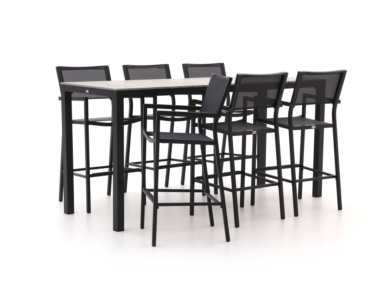 Bellagio Roma/Fidenza 220cm Gartenbar 7-Teilig Grau Bellagio Roma/Fidenza 220cm Gartenbar 7-Teilig Grau
