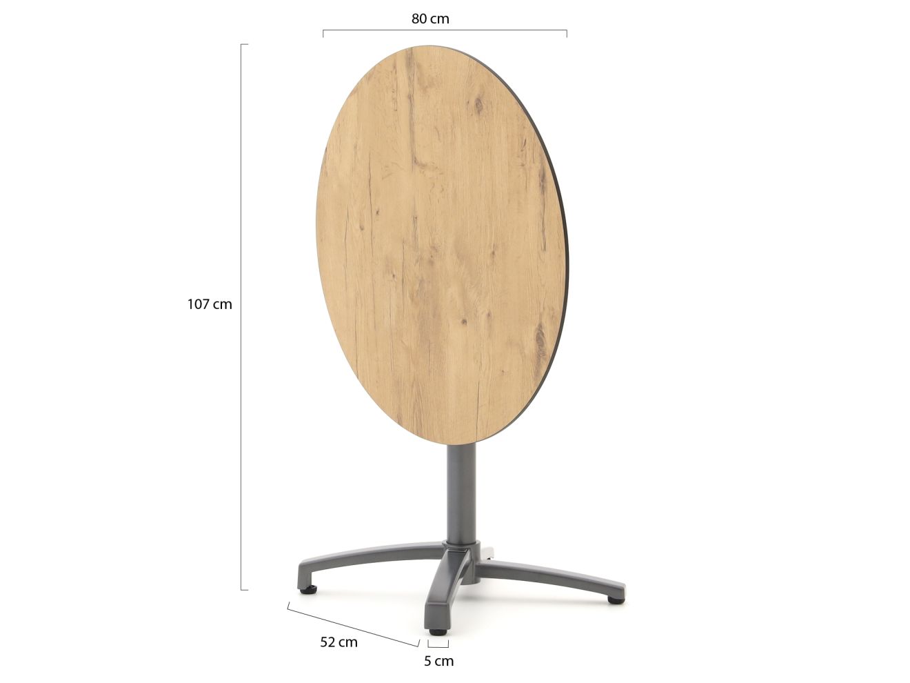 Forza Pazzia/Canzo ø 80 cm Gartenmöbel-Set 5-teilig stapelbar Grün 80cm Rabatt: 19 %