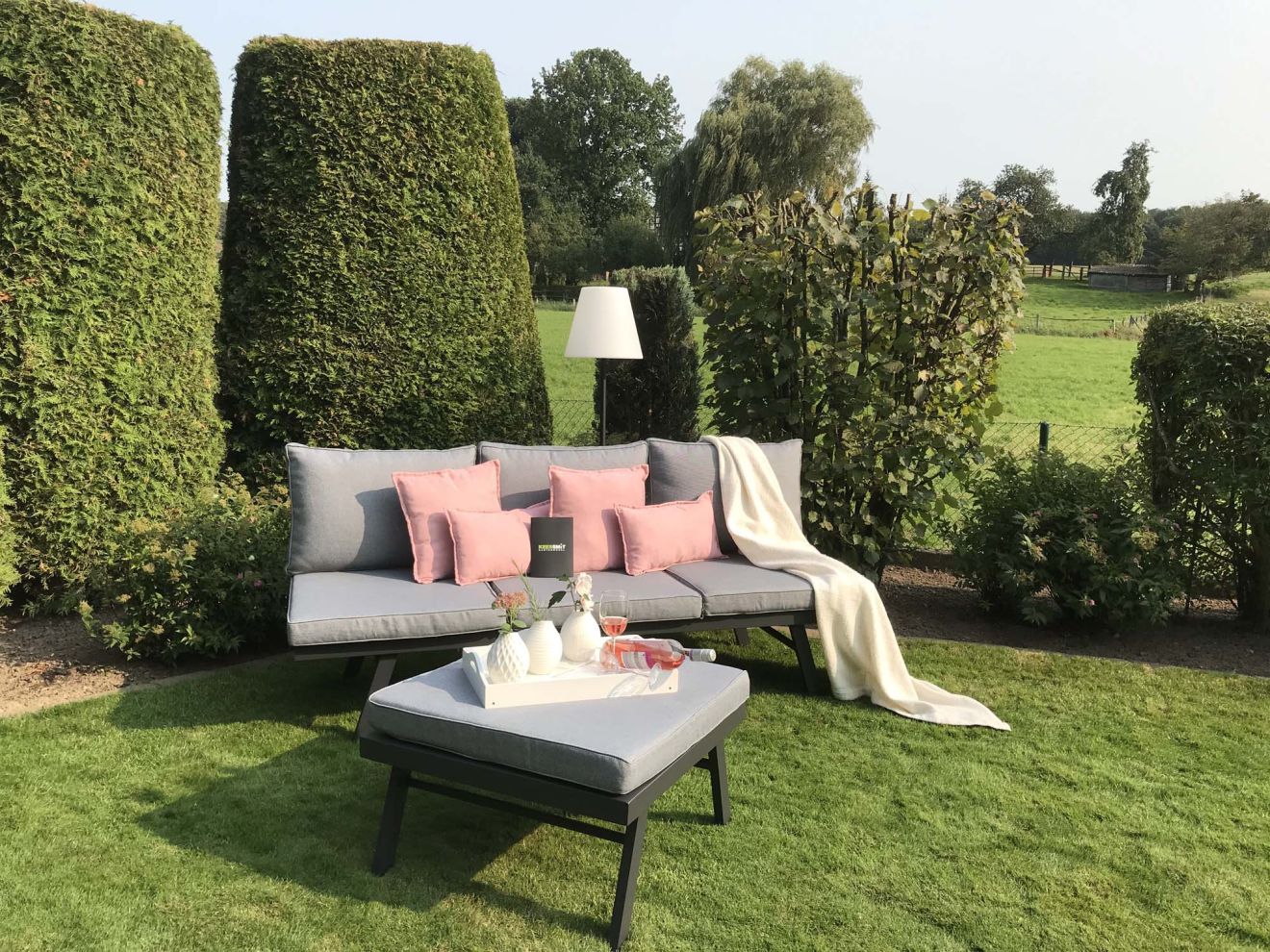 Forza Vadena Gartensofa verstellbar 198 cm Grau 198x71cm Rabatt: 20 %