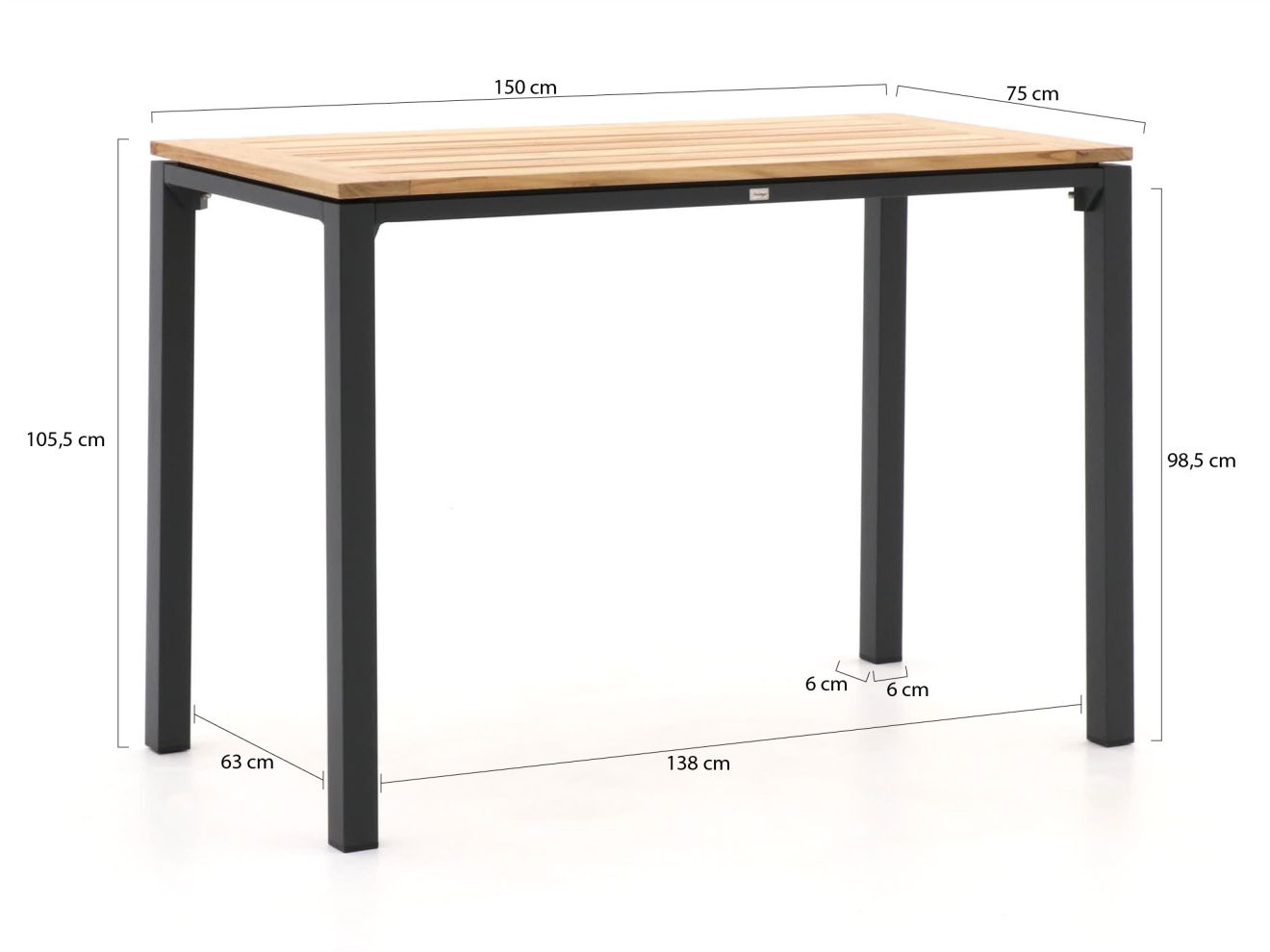 Bellagio Roma/Linosa 150 cm Gartenbar-Se...