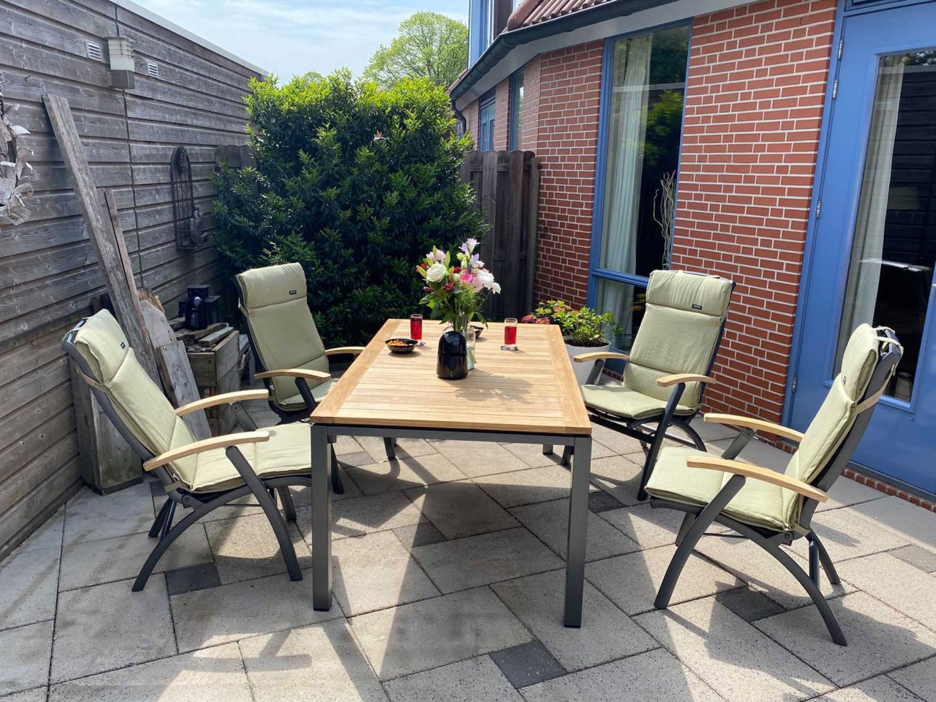 Madison Auflage Hochlehner dünn 125x50 cm Grün 125x50cm