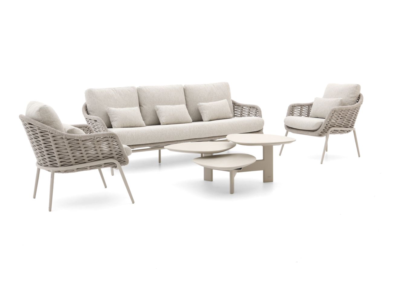 + 15 % Kassenrabatt | SUNS Casto Sessel-Sofa Lounge-Set 4-teilig