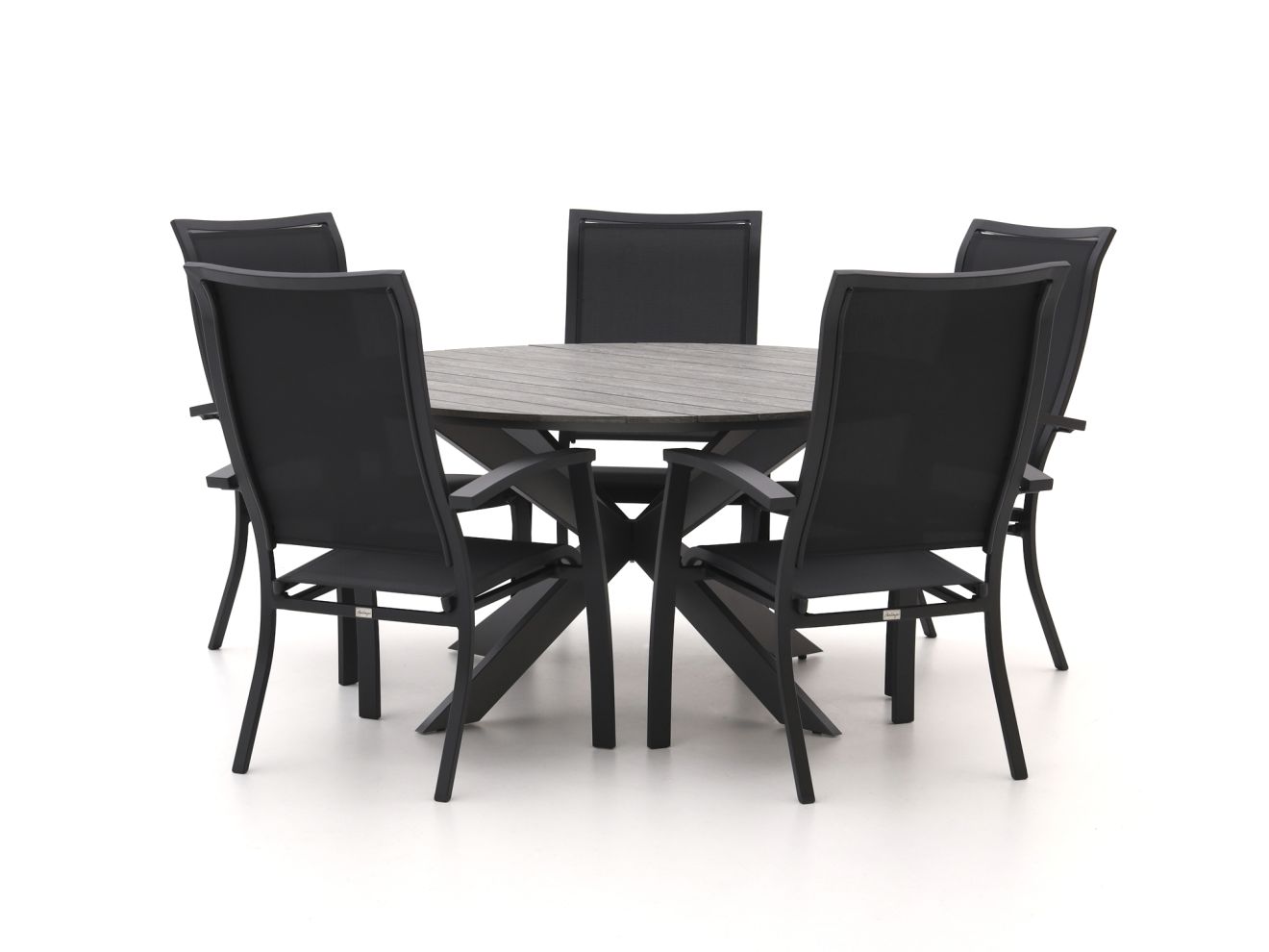 Bellagio Lugo/Fidenza ø 149 cm Gartenmöbel-Set 6-teilig stapelbar günstig online kaufen