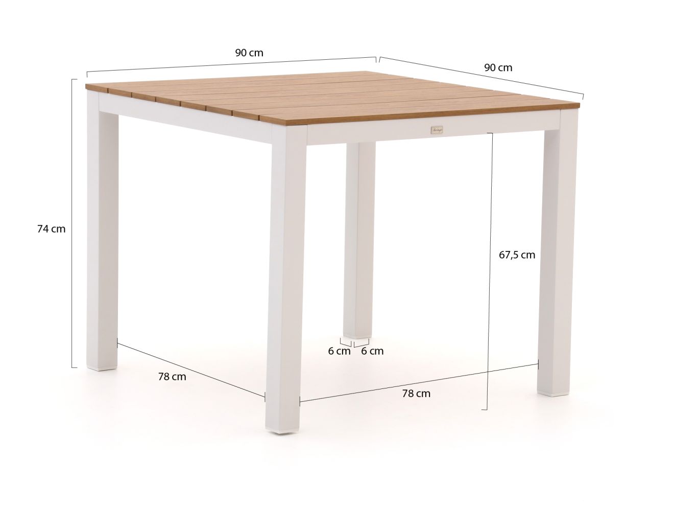 Manifesto Belpasso/Fidenza 90 cm Gartenmöbel-Set 5-teilig stapelbar Braun  Rabatt: 23 %