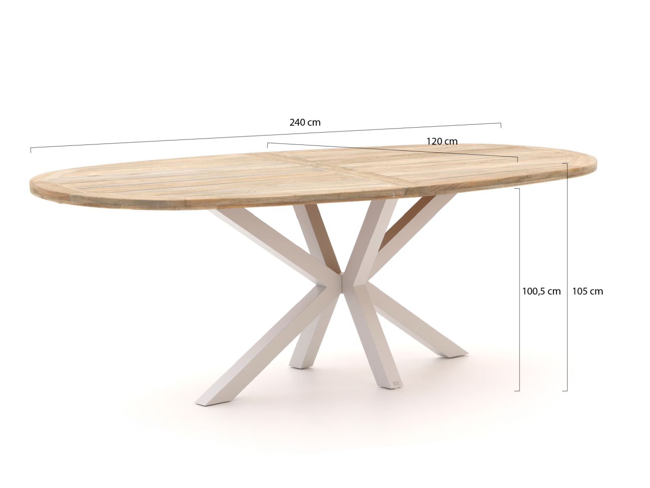 ROUGH-Y Ellips Bartisch 240x120 cm Rabat...