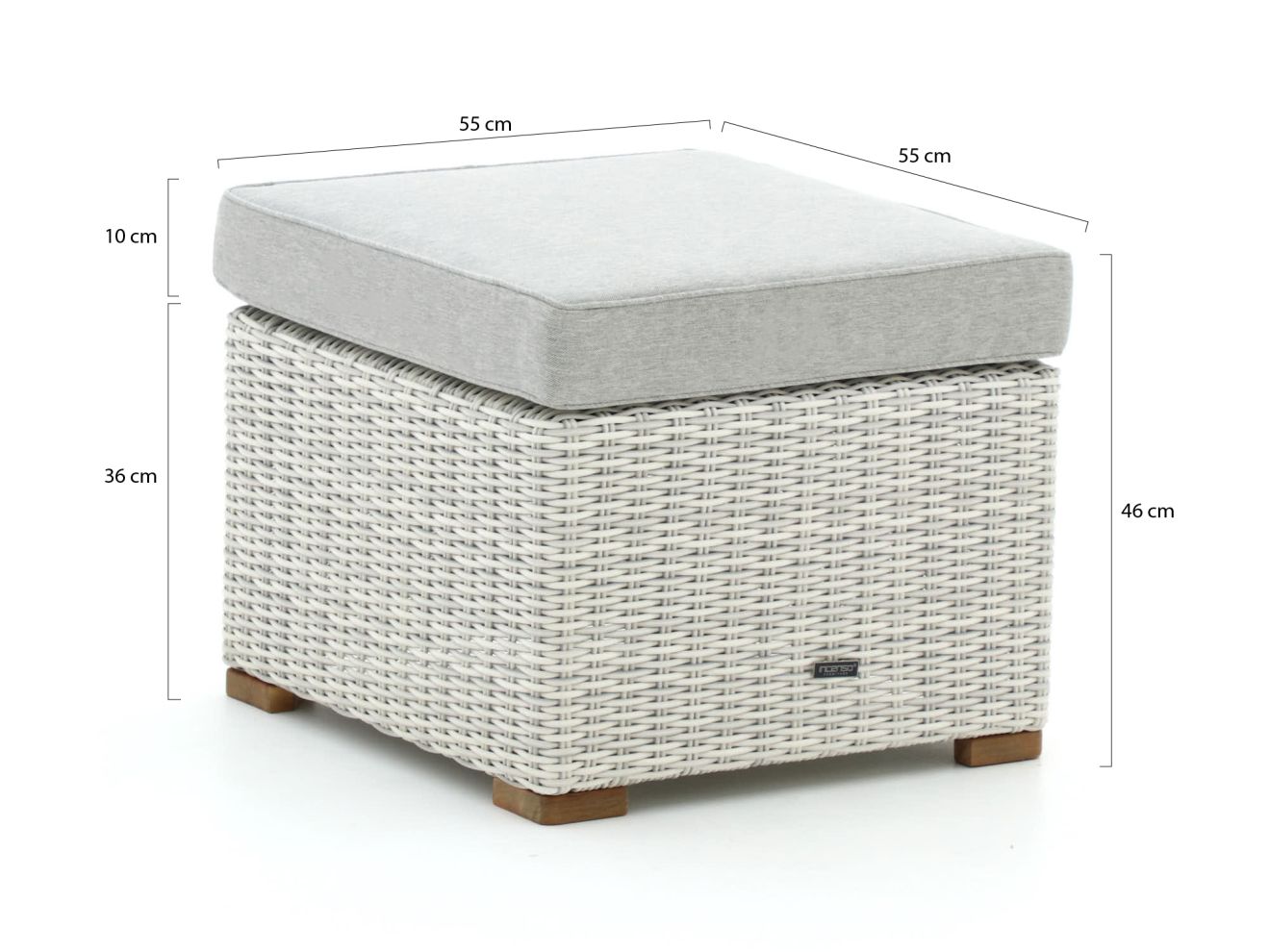 Intenso Mazzano Lounge Gartenhocker Weiß  Rabatt: 36 %