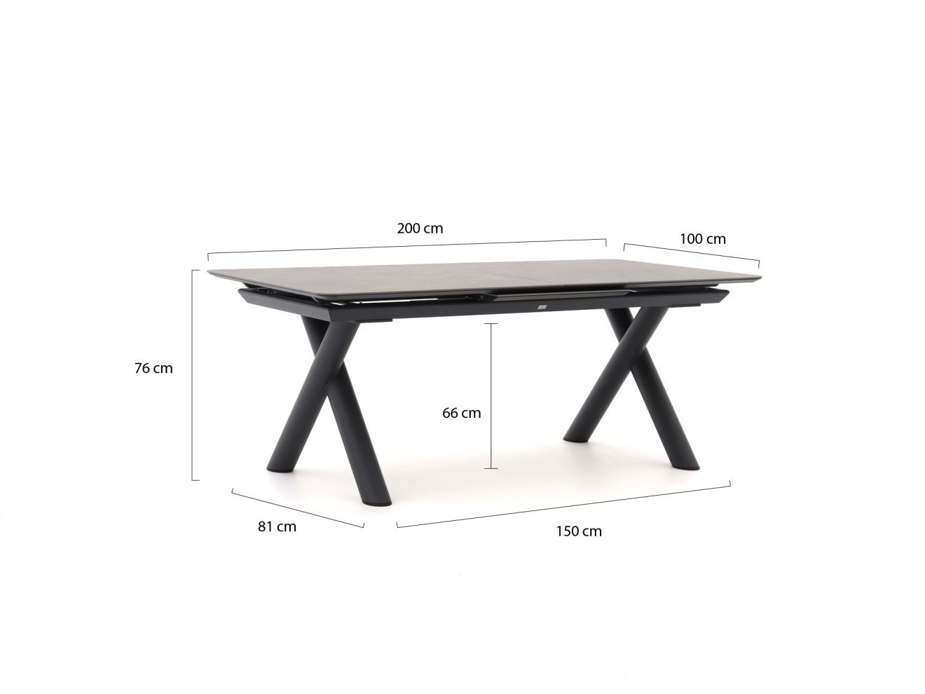 Bellagio Citadella Gartentisch ausziehbar 200/260x100x76 cm günstig online kaufen