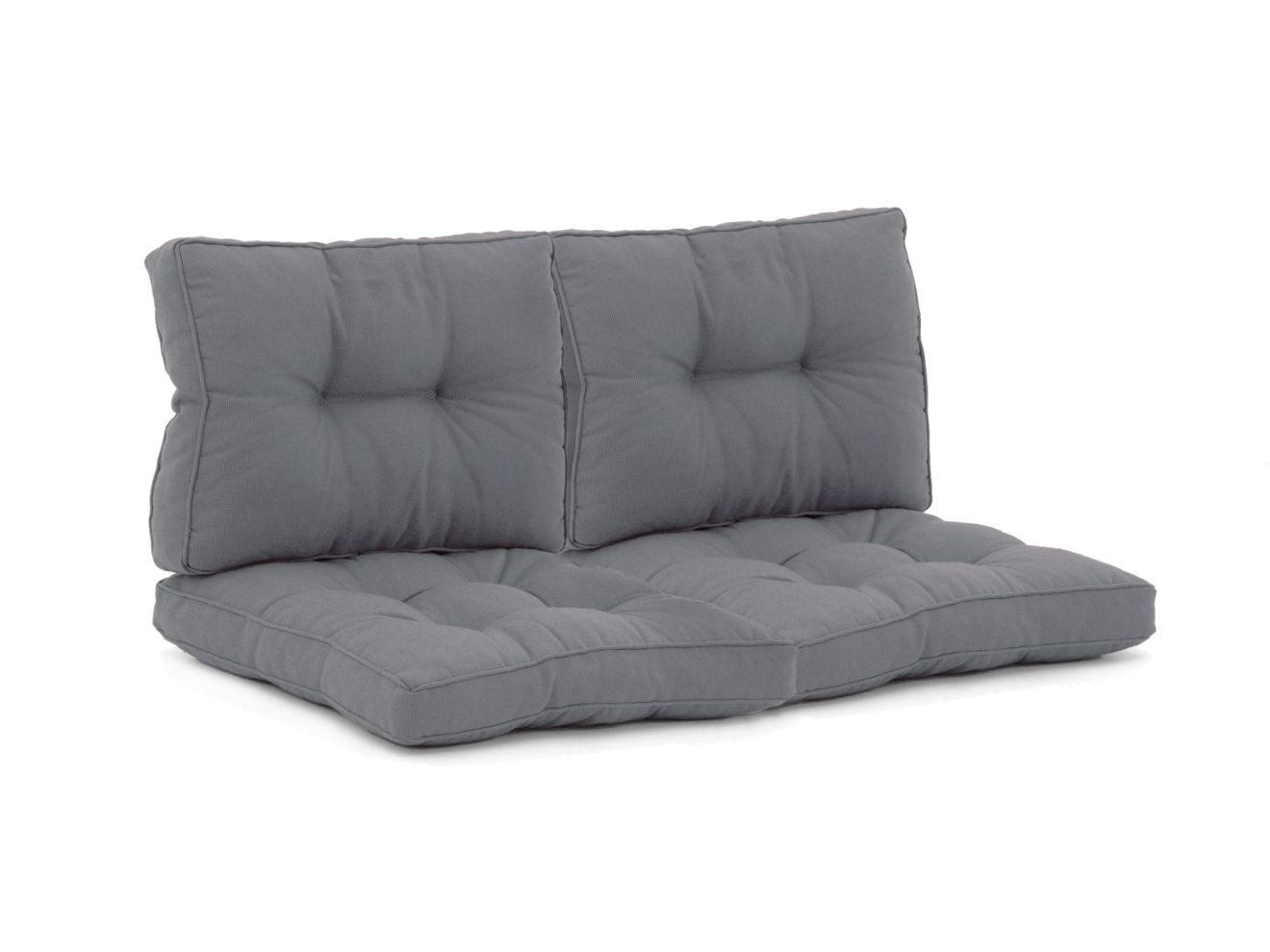 Madison Florance Palettenkissen Set ca. 120x60 cm 4-teilig Grau 120x60cm