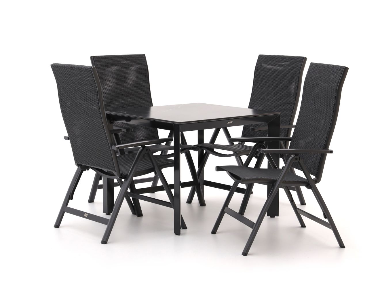 Bellagio Avio/Sestino 90 cm Gartenmöbel-Set 5-Teilig verstelbaar Grau  Rabatt: 45 %