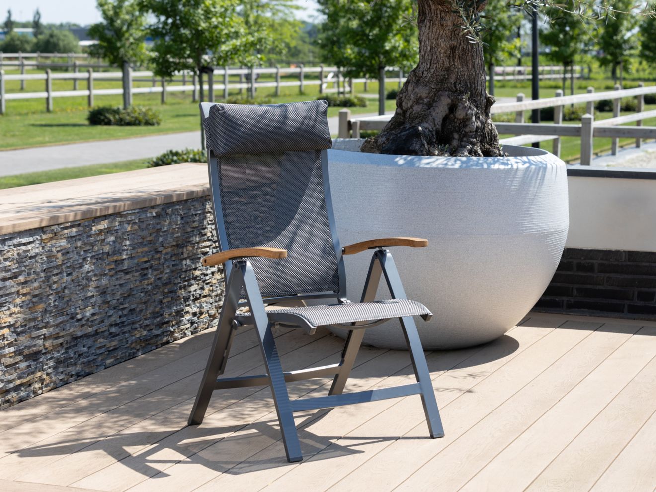 Bellagio Lugo Gartenstuhl Hochlehner Gra...