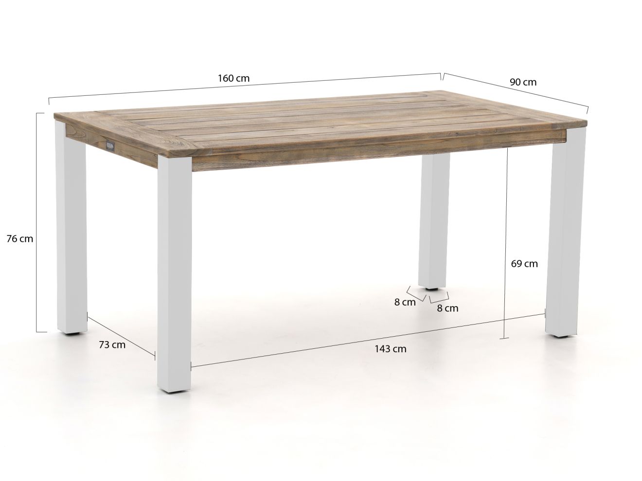 ROUGH-S Gartentisch 160x90x76 cm günstig online kaufen