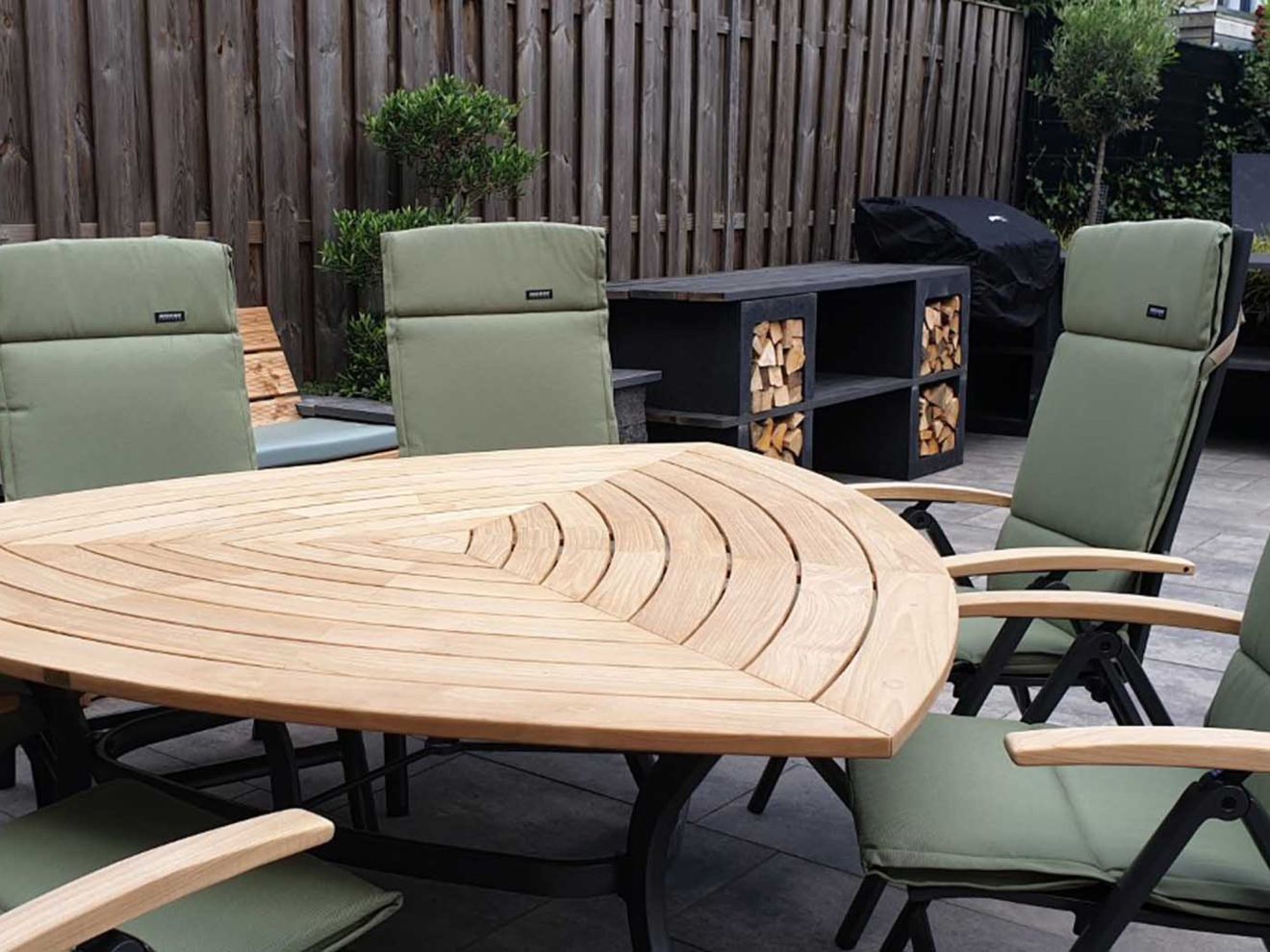 Hartman Troy/Triangular 170 cm Gartenmöbel-Set 7-teilig Grau  Rabatt: 8 %