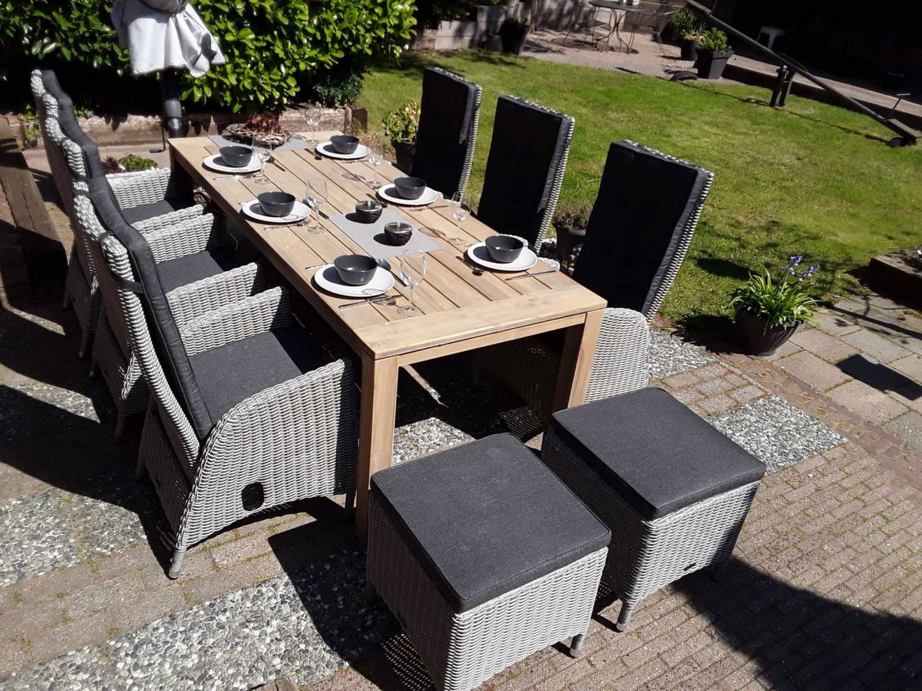 Intenso Fabrizi Gartenhocker Grau  Rabat...