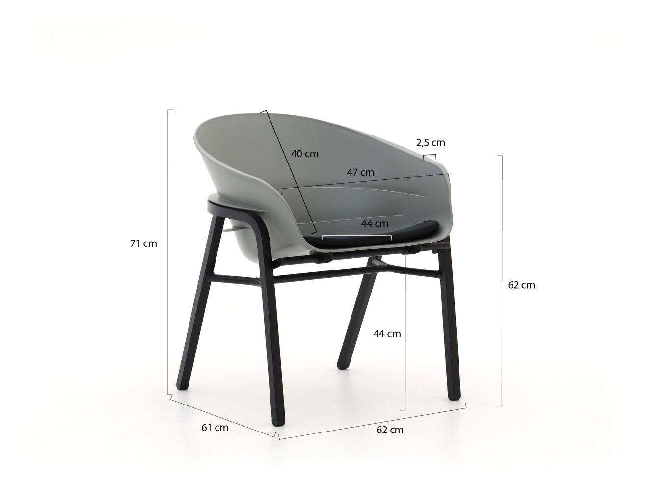 Hartman Tubb 185 cm Esstischgruppe 5-teilig verstellbar Grau  Rabatt: 15 %