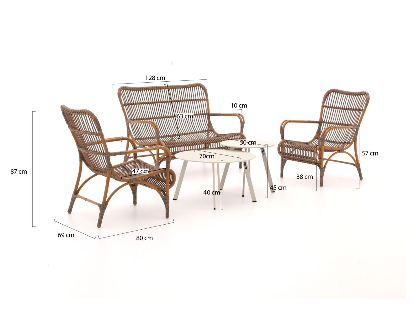 Intenso Napoli/Bovezzo Sessel-Sofa Lounge-Set 5-teilig Weiß 0x0cm Rabatt: 20 %