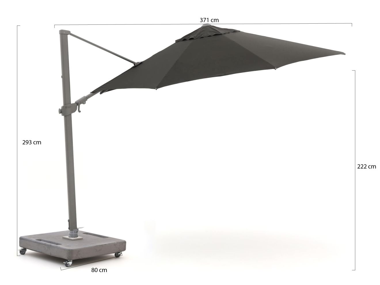 Shadowline Austin Ampelschirm ø 350 cm günstig online kaufen