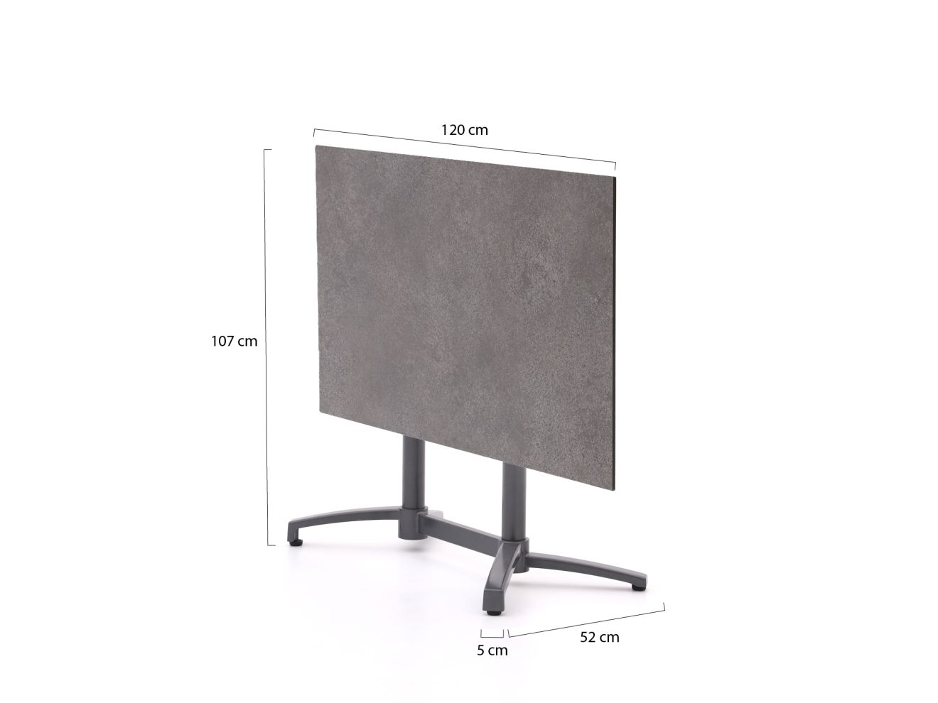 Forza Sile/Canzo 120 cm Gartenmöbel-Set 5-teilig stapelbar klappbar Blau  Rabatt: 19 %