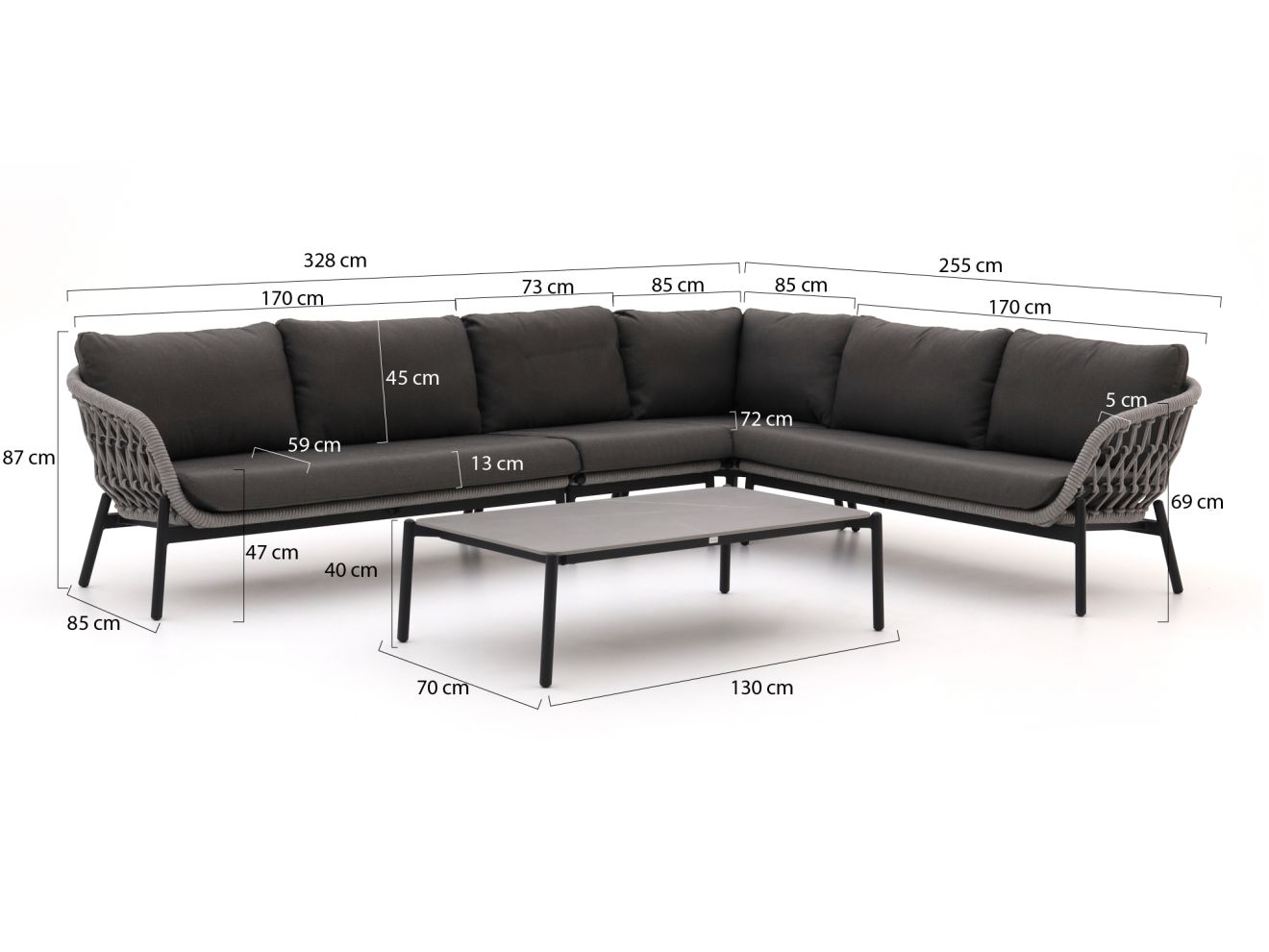 Bellagio Cupello Ecklounge-Set 5-teilig ...