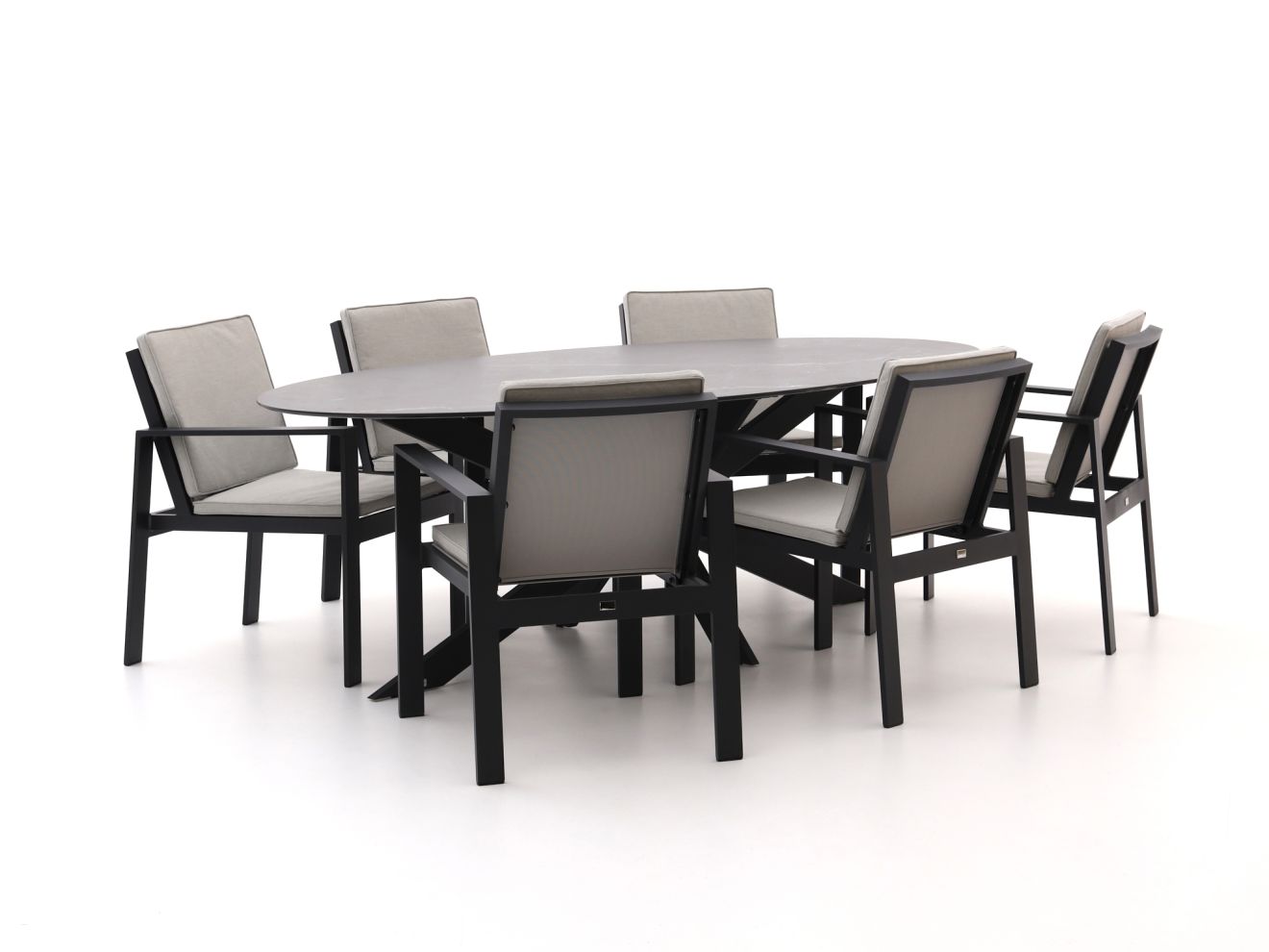 Bellagio Vezzano/Furato ellips 240 cm Gartenmöbel-Set 7-teilig günstig online kaufen