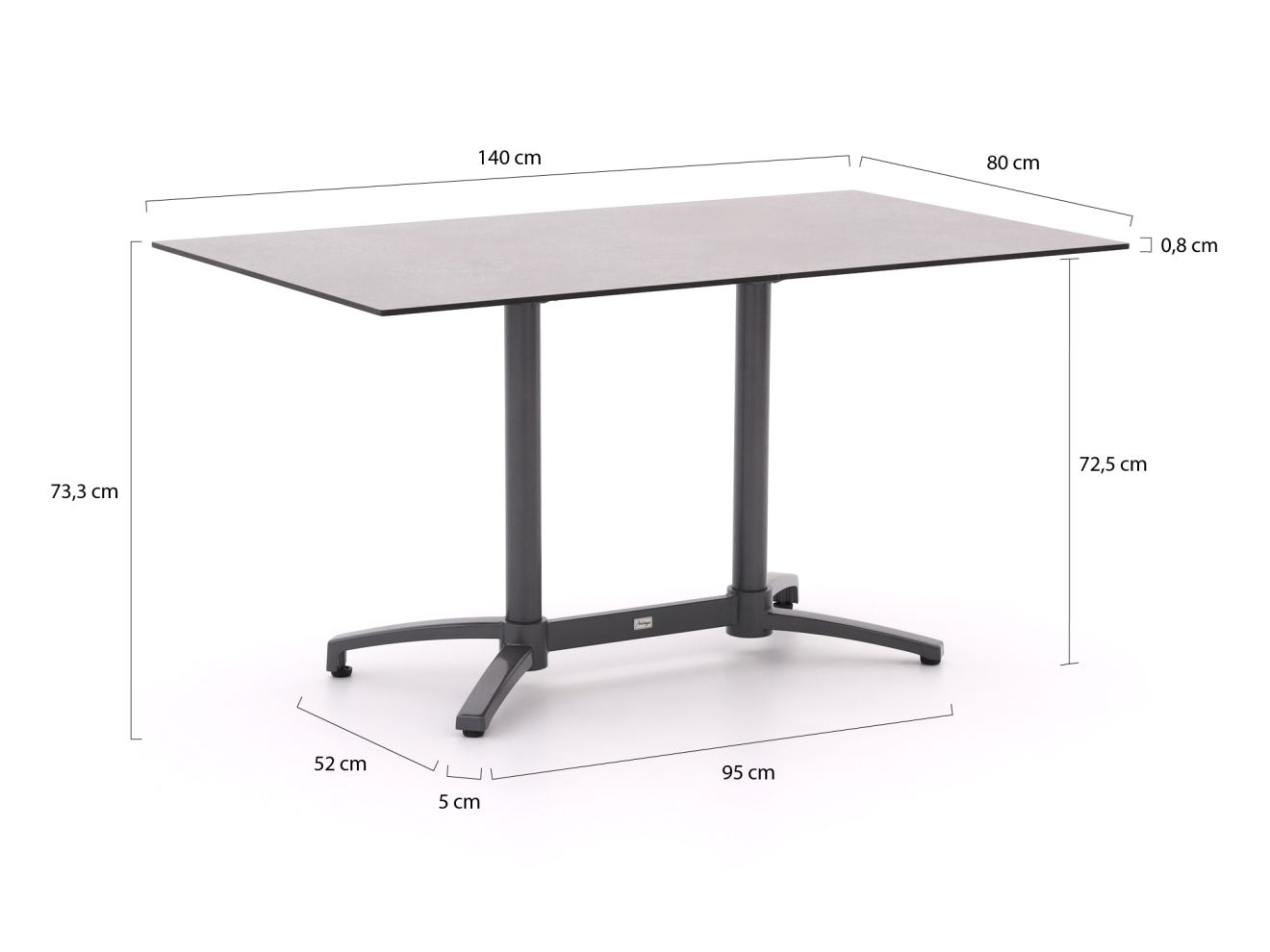 Bellagio Roma/Canzo 80 cm Gartenmöbel-S...