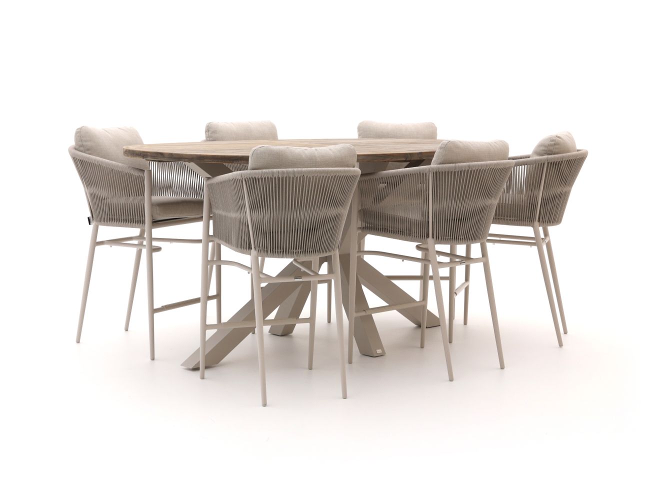 Bellagio Mineo/ROUGH-Y Ellips 240 cm Gartenbar-Set 7-teilig günstig online kaufen