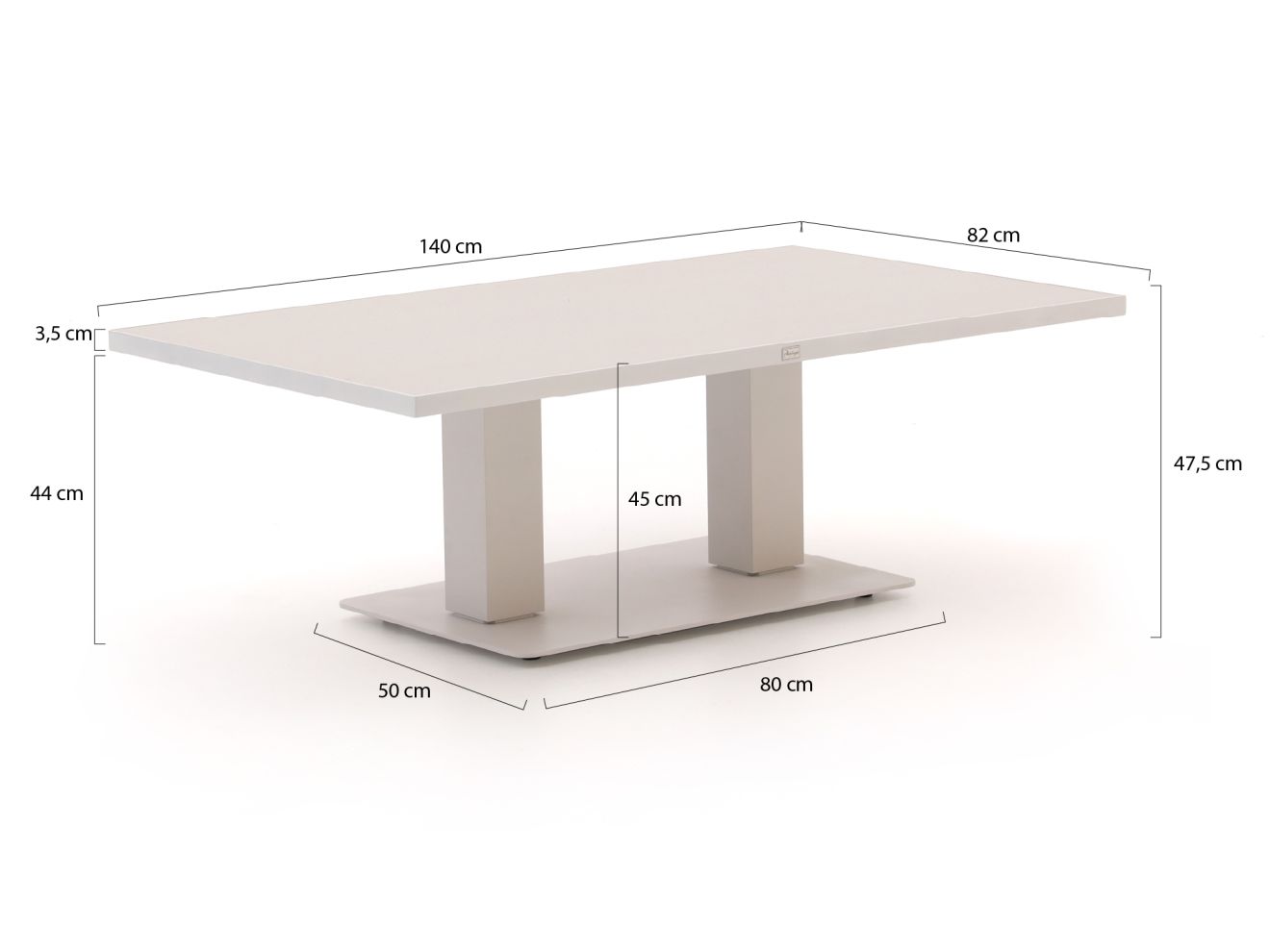 Bellagio Usini Garten Lounge Esstisch 140x80x47/68 cm verstellbar günstig online kaufen