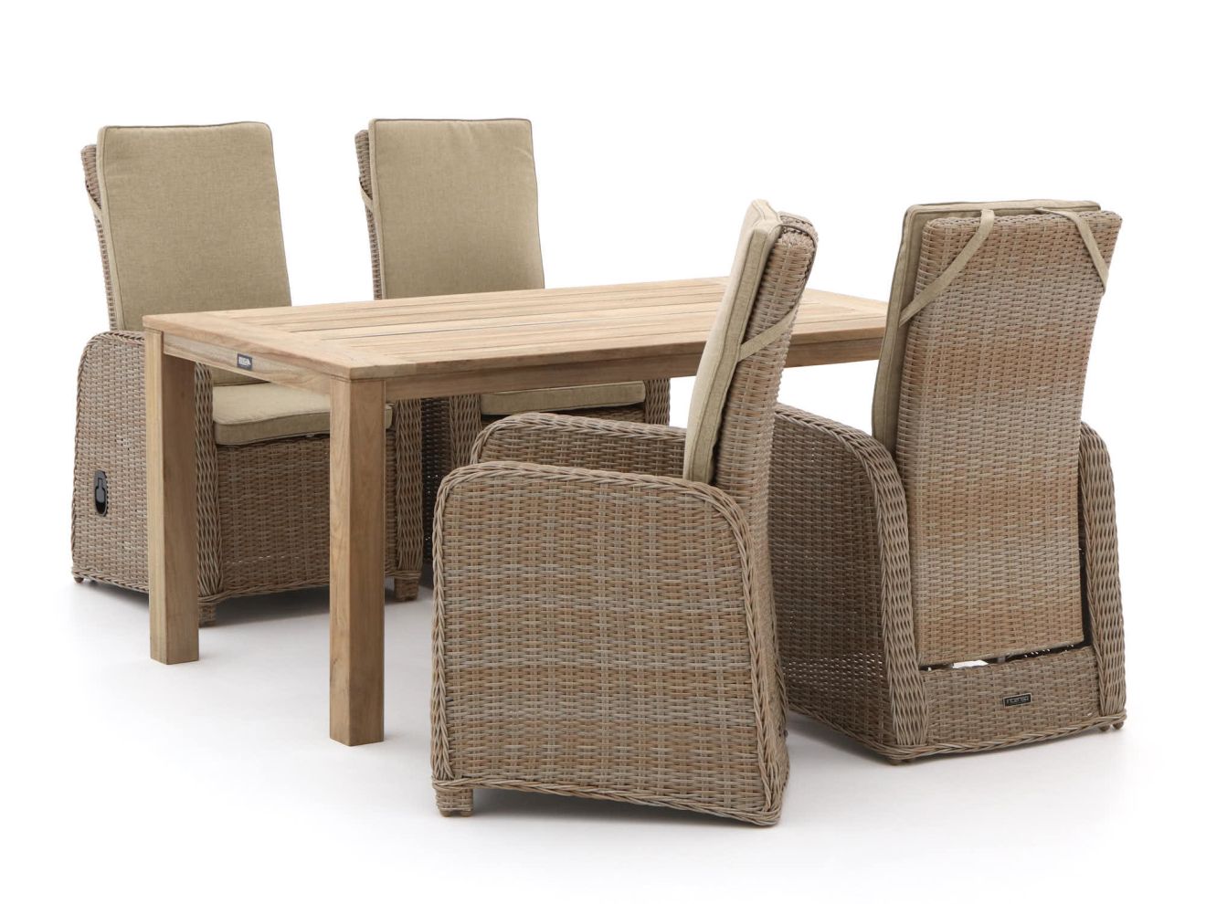 Intenso Umbria/ROUGH-S 160 cm Gartenmöbel-Set 5-teilig verstellbar Braun  Rabatt: 33 %